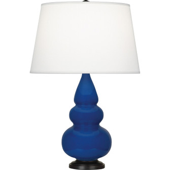 Small Triple Gourd One Light Accent Lamp in Cobalt Glazed Ceramic w/Deep Patina Bronze (165|CT31X)
