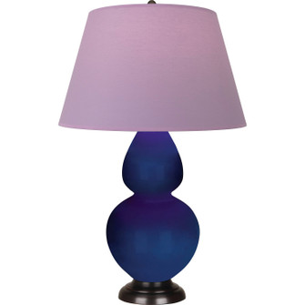 Double Gourd One Light Table Lamp in Cobalt Glazed Ceramic w/Deep Patina Bronze (165|CT21L)