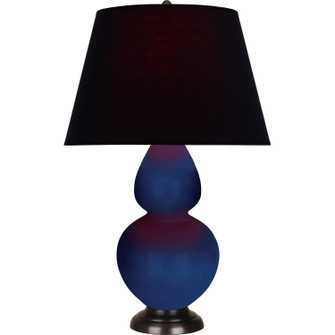 Double Gourd One Light Table Lamp in Cobalt Glazed Ceramic w/Deep Patina Bronze (165|CT21K)