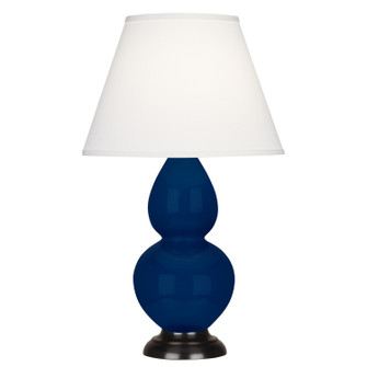 Small Double Gourd One Light Accent Lamp in Cobalt Glazed Ceramic w/Deep Patina Bronze (165|CT11X)