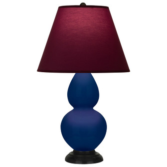 Small Double Gourd One Light Accent Lamp in Cobalt Glazed Ceramic w/Deep Patina Bronze (165|CT11P)