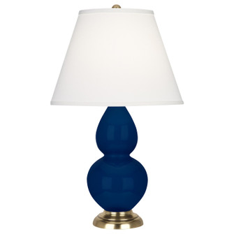 Small Double Gourd One Light Accent Lamp in Cobalt Glazed Ceramic w/Antique Natural Brass (165|CT10X)