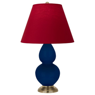 Small Double Gourd One Light Accent Lamp in Cobalt Glazed Ceramic w/Antique Natural Brass (165|CT10R)