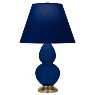 Small Double Gourd One Light Accent Lamp in Cobalt Glazed Ceramic w/Antique Natural Brass (165|CT10N)