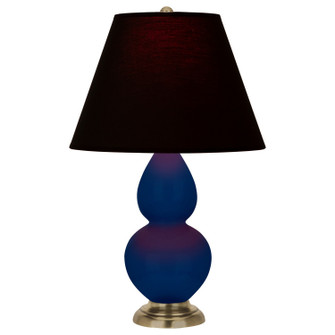 Small Double Gourd One Light Accent Lamp in Cobalt Glazed Ceramic w/Antique Natural Brass (165|CT10K)