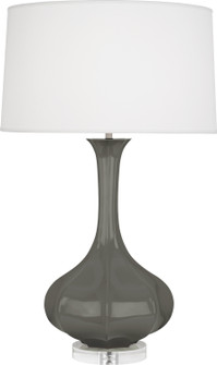 Pike One Light Table Lamp in Ash Glazed Ceramic w/Lucite (165|CR996)