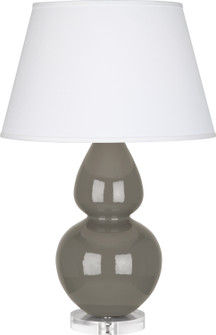 Double Gourd One Light Table Lamp in Ash Glazed Ceramic w/Lucite (165|CR23X)