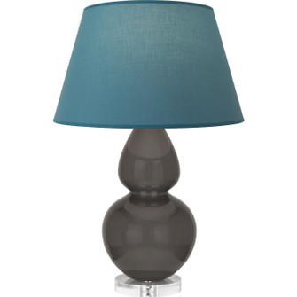 Double Gourd One Light Table Lamp in Ash Glazed Ceramic w/Lucite (165|CR23B)