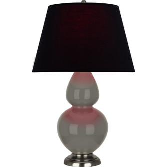 Double Gourd One Light Table Lamp in Ash Glazed Ceramic w/Antique Silver (165|CR22K)