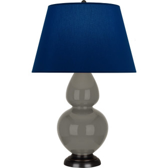 Double Gourd One Light Table Lamp in Ash Glazed Ceramic w/Deep Patina Bronze (165|CR21N)