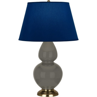 Double Gourd One Light Table Lamp in Ash Glazed Ceramic w/Antique Natural Brass (165|CR20N)