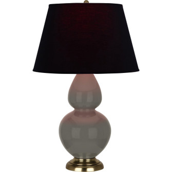 Double Gourd One Light Table Lamp in Ash Glazed Ceramic w/Antique Natural Brass (165|CR20K)