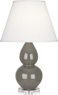 Small Double Gourd One Light Accent Lamp in Ash Glazed Ceramic w/Lucite (165|CR13X)