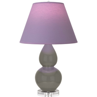 Small Double Gourd One Light Accent Lamp in Ash Glazed Ceramic w/Lucite (165|CR13L)