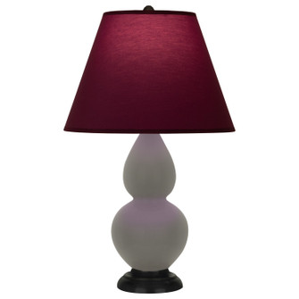 Small Double Gourd One Light Accent Lamp in Ash Glazed Ceramic w/Deep Patina Bronze (165|CR11P)