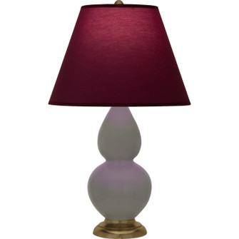 Small Double Gourd One Light Accent Lamp in Ash Glazed Ceramic w/Antique Natural Brass (165|CR10P)