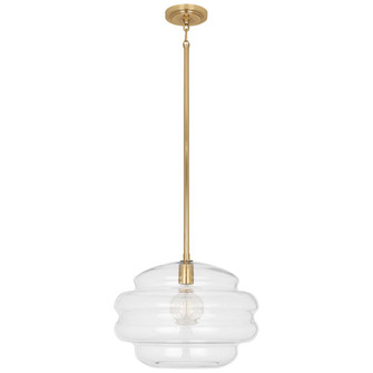 Horizon One Light Pendant in Modern Brass w/ Clear Glass (165|CL65)