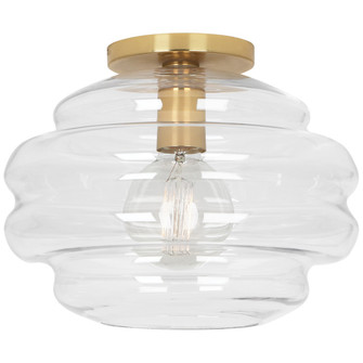 Horizon One Light Flushmount in Modern Brass w/ Clear Glass (165|CL64)