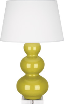 Triple Gourd One Light Table Lamp in Citron Glazed Ceramic w/Lucite (165|CI43X)