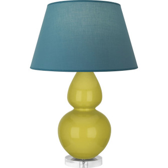 Double Gourd One Light Table Lamp in Citron Glazed Ceramic w/Lucite (165|CI23B)
