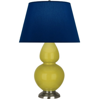 Double Gourd One Light Table Lamp in Citron Glazed Ceramic w/Antique Silver (165|CI22N)