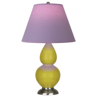 Small Double Gourd One Light Accent Lamp in Citron Glazed Ceramic w/Antique Silver (165|CI12L)