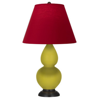 Small Double Gourd One Light Accent Lamp in Citron Glazed Ceramic w/Deep Patina Bronze (165|CI11R)