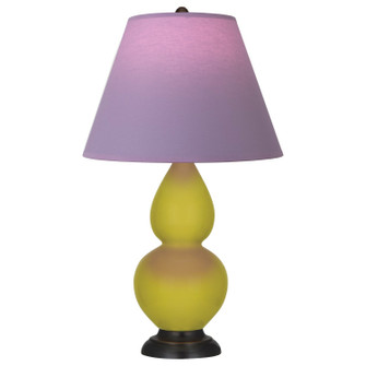Small Double Gourd One Light Accent Lamp in Citron Glazed Ceramic w/Deep Patina Bronze (165|CI11L)