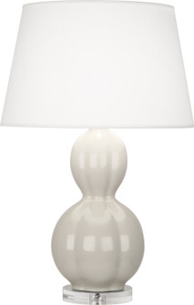 Williamsburg Randolph One Light Table Lamp in Soft Gray Glazed Ceramic w/Lucite (165|BW997)