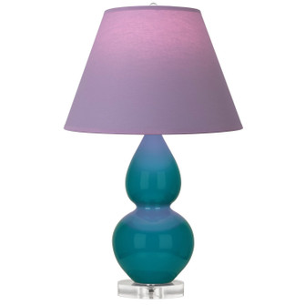 Small Double Gourd One Light Accent Lamp in Peacock Glazed Ceramic w/Lucite (165|A773L)