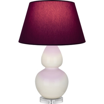 Double Gourd One Light Table Lamp in Bone Glazed Ceramic w/Lucite (165|A756P)