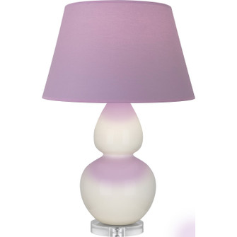 Double Gourd One Light Table Lamp in Bone Glazed Ceramic w/Lucite (165|A756L)