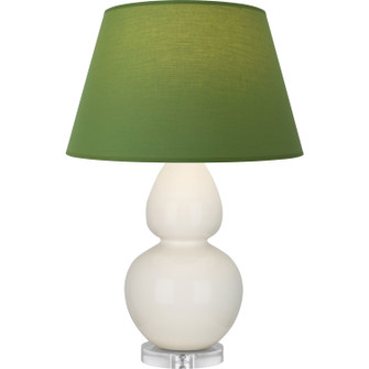 Double Gourd One Light Table Lamp in Bone Glazed Ceramic w/Lucite (165|A756G)