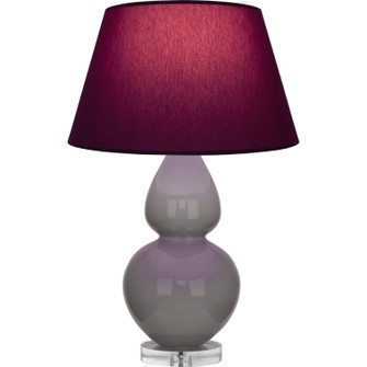Double Gourd One Light Table Lamp in Smokey Taupe Glazed Ceramic w/Lucite (165|A750P)