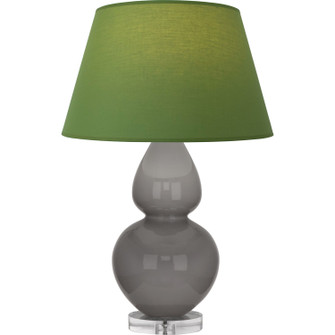 Double Gourd One Light Table Lamp in Smokey Taupe Glazed Ceramic w/Lucite (165|A750G)