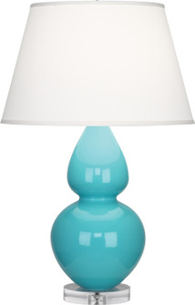 Double Gourd One Light Table Lamp in Egg Blue Glazed Ceramic w/Lucite (165|A741X)