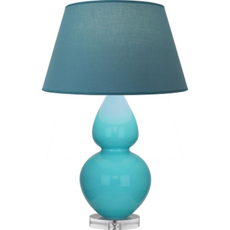 Double Gourd One Light Table Lamp in Egg Blue Glazed Ceramic w/Lucite (165|A741B)