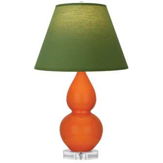 Small Double Gourd One Light Accent Lamp in Pumpkin Glazed Ceramic w/Lucite (165|A695G)