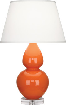 Double Gourd One Light Table Lamp in Pumpkin Glazed Ceramic w/Lucite (165|A675X)