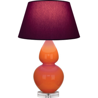Double Gourd One Light Table Lamp in Pumpkin Glazed Ceramic w/Lucite (165|A675P)