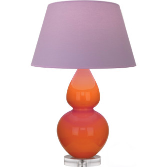 Double Gourd One Light Table Lamp in Pumpkin Glazed Ceramic w/Lucite (165|A675L)