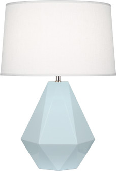 Delta One Light Table Lamp in Baby Blue Glazed Ceramic w/Polished Nickel (165|936)