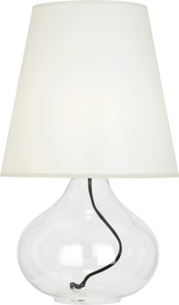 Small Julia One Light Table Lamp in Clear Glass Body w/Black Fabric Wrapped Cord (165|458W)