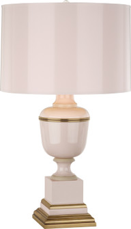 Annika One Light Table Lamp in Blush Lacquered Paint w/Natural Brass, Ivory Crackle (165|2602)