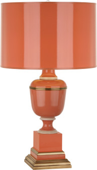 Annika One Light Table Lamp in Tangerine Lacquered Paint w/Natural Brass, Ivory Crackle (165|2600)