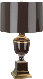 Annika One Light Accent Lamp in Chocolate Lacquered Paint w/Natural Brass, Ivory Crackle (165|2506)