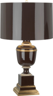 Annika One Light Table Lamp in Chocolate Lacquered Paint w/Natural Brass, Ivory Crackle (165|2502)