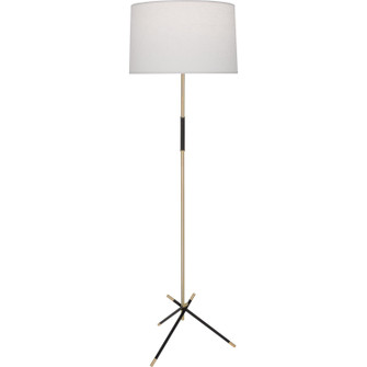 Thatcher One Light Floor Lamp in Modern Brass w/Matte Black (165|218)