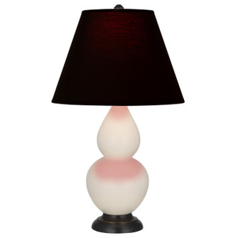 Small Double Gourd One Light Accent Lamp in Bone Glazed Ceramic w/Deep Patina Bronze (165|1775K)