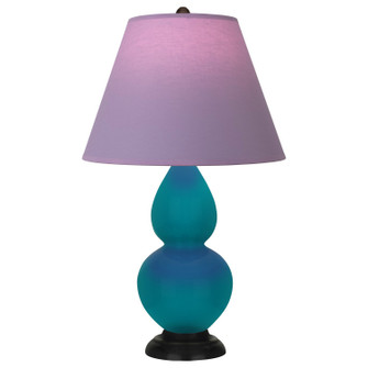 Small Double Gourd One Light Accent Lamp in Peacock Glazed Ceramic w/Deep Patina Bronze (165|1772L)